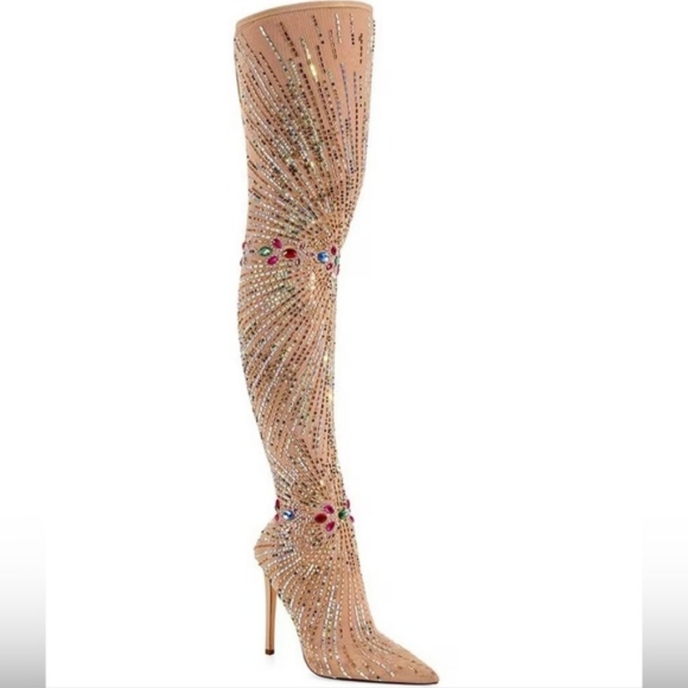 Azalea Wang Chevelle Size 7.5 Over The Knee Heeled Boots